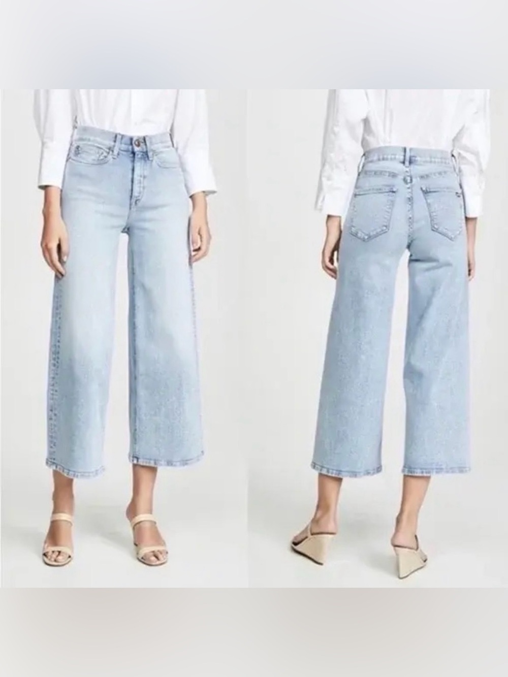 AYR The Must Wide Leg Crop Jeans High Rise Venus Size 31
